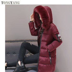 TONGYANG New Fashion Women Winter <strong>Jacket</strong> With <strong>Fur</strong> Collar Warm <strong>Hooded</strong> Female Womens Winter Coat Long Parka Outwear Female Coats - Product Image 5