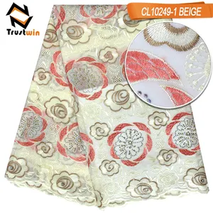 Coton Nigeria fabric 아프리카 pour 겉옷 여성 Voile Suisse Dentelle 레이스