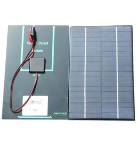 Free Shipping 4.2W 18V Solar Cell Polycrystalline Solar Panel+Crocodile Clip For Charging 12V Battery