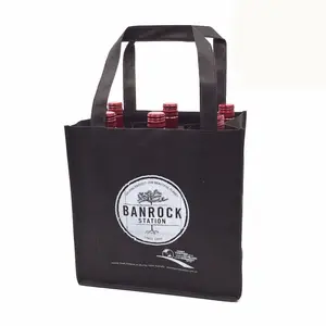 china supplier best selling items tote bag custom logo printing non woven wine bag for 6 bottle