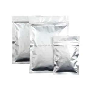 Wholesale 500g Plain Aluminum Foil Zipper Top Three Side Seal Pouch Vacuum Frozen Dumplings Packaging Bags