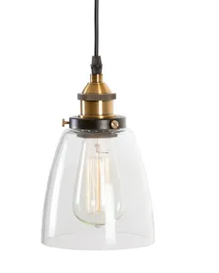 Klarglas Lampen schirm Vintage Pendel leuchte Home Decoration Edison Glühbirnen Glas geblasen Kronleuchter