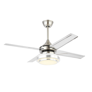Interior pantalla <span class=keywords><strong>Lisa</strong></span> retro silencioso ventilador de techo lámpara de acero inoxidable - Product Image 1