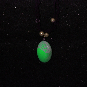 Kerstcadeau Moana Blauw Gekleurde Natuur Steen Handgemaakte Glow In The Dark Sieraden Ketting - Product Image 3