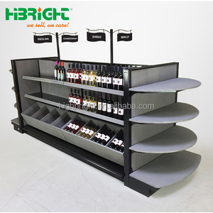 Đen Cửa Hàng Tạp Hóa Kệ Kim Loại Cửa Hàng Bán Lẻ Hiển Thị Đứng Kệ Siêu Thị Gondola Kệ - Product Image 4