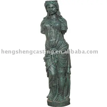 Старинная чугунная женская статуя/знаменитые женские статуи