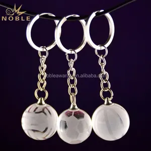 Promotional Basketball Volleyball Soccer Golf Ball Crystal Keychain Gift