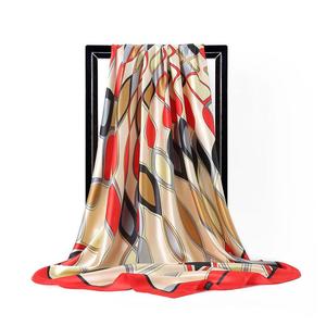 Piazza <span class=keywords><strong>Sciarpa</strong></span> Delle Donne Legame Dei Capelli Della Fascia Per Il Partito Azienda <span class=keywords><strong>Elegante</strong></span> Piccolo Vintage Skinny Colori Testina di Stampa Collo <span class=keywords><strong>Sciarpa</strong></span> Di Raso di Seta 90*90cm - Product Image 1