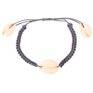 Braccialetto dell'Amicizia Estivo in Conchiglia Naturale di Ciprea con Macramè, Braccialetto da Spiaggia Regolabile - Product Image 5