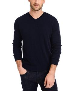 Maglione Pullover da <span class=keywords><strong>Uomo</strong></span> in Cashmere 100% con <span class=keywords><strong>Scollo</strong></span> a <span class=keywords><strong>V</strong></span>, Tinta Unita, Super Morbido - Product Image 3