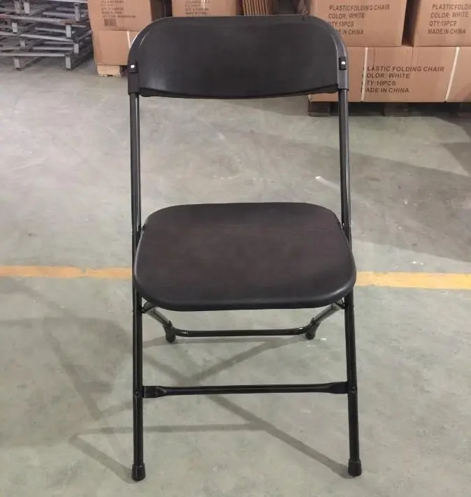 cheap black plastic folding chair for outdoor use