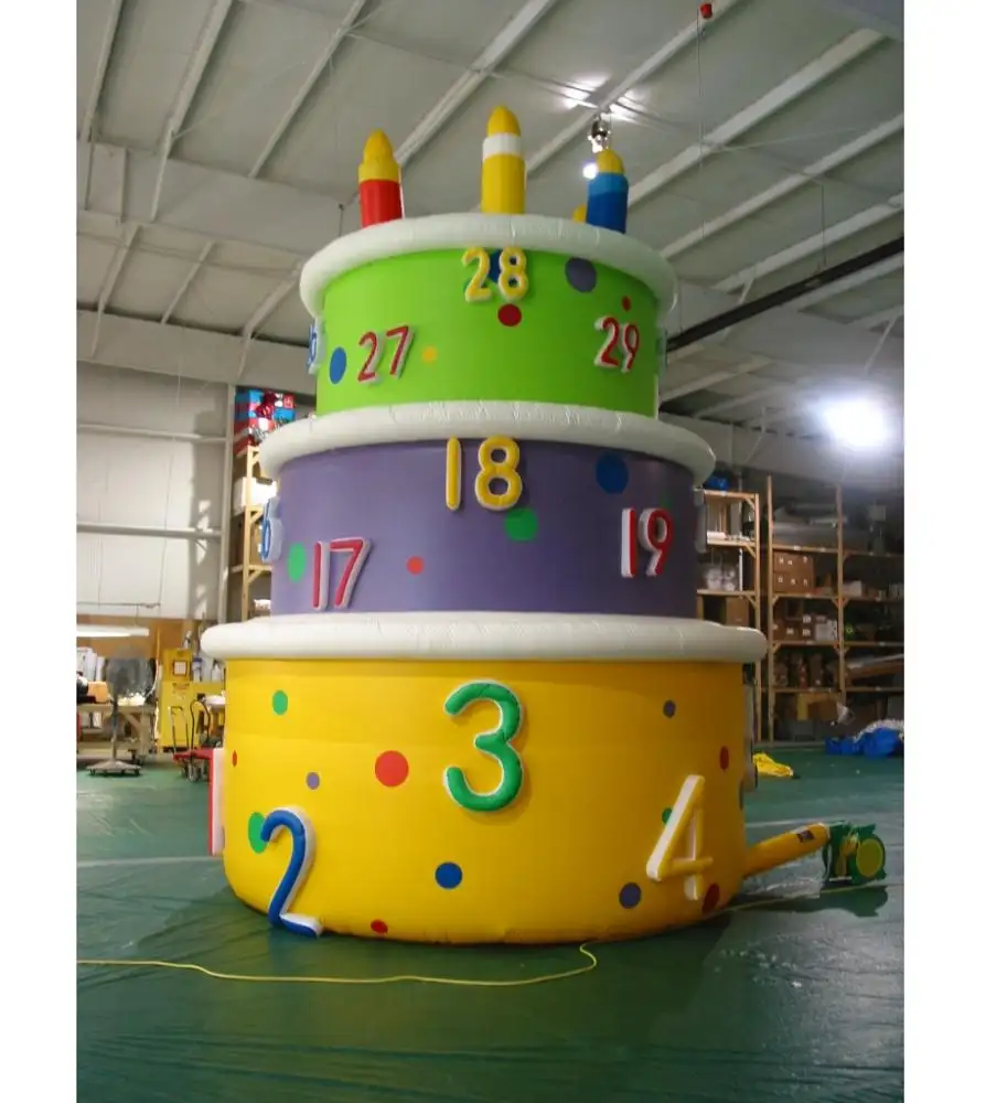 ठंडी हवा परेड गुब्बारे परेड Inflatables जन्मदिन का केक परेड गुब्बारा (ठंडी हवा)