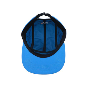 Casquette 5 panneaux Qianzun en polyester bleu imperméable avec logo en cuir personnalisé, casquette de <span class=keywords><strong>camping</strong></span> 5 panneaux - Product Image 5