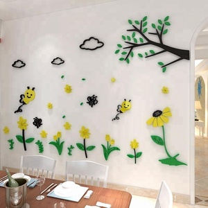Adesivo Murale per Bambini a Forma di Piccola Ape Cartoon, Cancellabile, in Acrilico 3D, Impermeabile, Ecologico, Durevole, Stampato UV, Fustellato con Verniciatura Opaca - Product Image 5