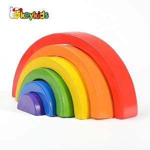 Gioco arcobaleno di legno impilabile 12 pezzi di alta qualità per bambini W13D231 - Product Image 4