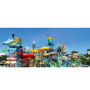 Taman Air Besar Amazing Fantasy Aqua Park dengan Slide Serat Kaca