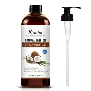 Kanho, venta al por mayor, precio de fábrica, aceite de coco, portador natural, aceite de planta, pequeño MOQ