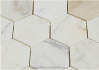 Calacatta or marbre hexagone carrelage