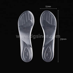 Inserti per scarpe con supporto per arco da donna personalizzati 3/4 plantari ortopedici soletta tacchi alti solette antiscivolo in gel trasparente - Product Image 2