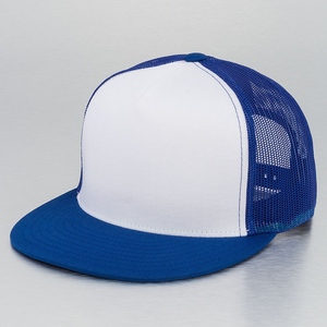 Échantillon gratuit Chapeaux de camionneur à 5 panneaux carrés vierges personnalisés Snapback à bord plat Tissu en maille <span class=keywords><strong>CPA</strong></span> Caractéristique commune - Product Image 3