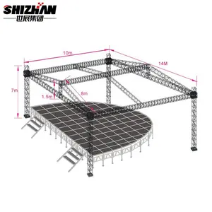 outdoor concert stage curved c channel semi circle roof truss