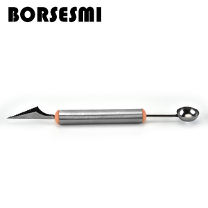 Thép Không Gỉ Sáng Tạo 2 Trong 1 Trái Cây Đào Bóng Scoop Apple Khắc Dao Pitaya Dưa Cantaloupe Scoop Kiwi Trái Cây Muỗng - Product Image 3