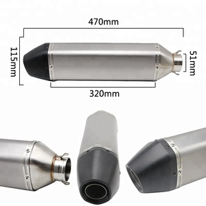Silenciador de motocicleta Universal de 51mm de acero inoxidable de 1000cc, silenciador de carreras de Motocross de motor grande, escape al por mayor - Product Image 5