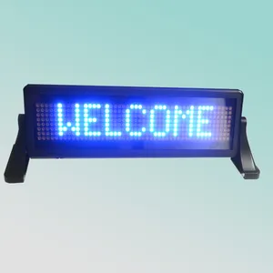 CE RoHS 12v 8X48pixel P4.75mm blue scrolling message electronic programmable window car led sign,multi-language