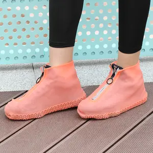 Housse de chaussure lavable et réutilisable, imprimés personnalisés, imperméable, en Silicone pour la pluie