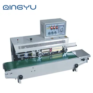 Table top horizontal band sealer solid ink roller multi easy to print date on bag functional film sealer