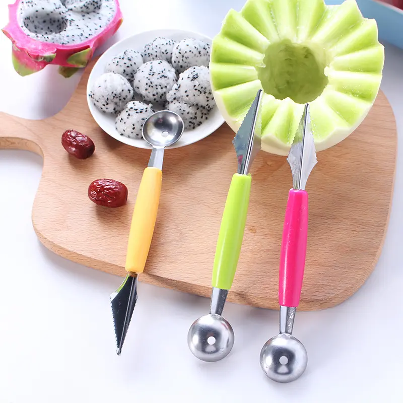 HCH großhandel Modische multi verwenden Melone scooper ball maker obst carving messer edelstahl obst cutter gemüse werkzeug