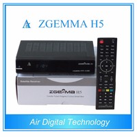 Grande promotion ZGEMMA H5 Décodeur satellite original H.265 Décodeur TV Combo DVB S2 + DVB T2/C