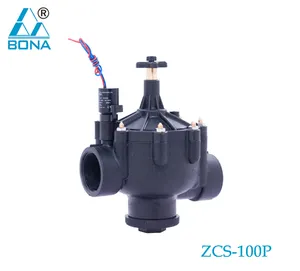 2 "3" pivot sulama sistemi darbe DC 12v 24v,110v, pilot plastik diyaframlı solenoid valf ZCS-100P