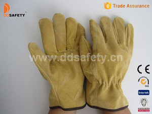 Auto luva de couro en cuir gants driver gants en cuir de porc DLD104 de sécurité travail <span class=keywords><strong>pilote</strong></span> conduite en hiver - Product Image 5