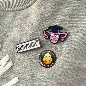 Nút phù hiệu pin logo kim loại nhà sản xuất Tùy chỉnh hình tròn nút dễ thương trên với pin an toàn niken-miễn phí nhôm hỗ trợ - Product Image 2