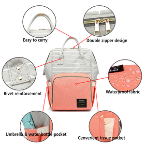 <span class=keywords><strong>Sac</strong></span> à dos à rayures multiples pour maman papa, orange, vente en gros, <span class=keywords><strong>sac</strong></span> à couches durable pour bébé, de voyage en plein air - Product Image 4