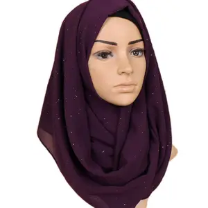 19 kleuren meisje moslim sjaal shimmer Hijab Met Glitter