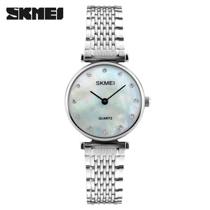 レディース腕時計ブランド人気 日本製ムーブメント ベル＆ローズクォーツ腕時計 プレミアム304ステンレススチールバンド 防水 Skmei - Product Image 3