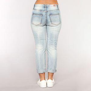 Ragazze stretti dei <span class=keywords><strong>jeans</strong></span> di trasporto retrò buco del denim pantaloni pantaloni delle <span class=keywords><strong>donne</strong></span> casuali dei <span class=keywords><strong>jeans</strong></span> <span class=keywords><strong>strappati</strong></span> - Product Image 5