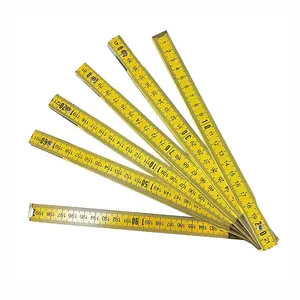 2m Yellow Wood Folding Meter Ruler