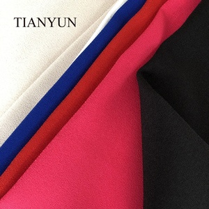 Tissu en polyester pour femmes, style coréen, polyester et élasthanne, couleur nude, extensible dans les 4 sens, tissu en crêpe pur - Product Image 5