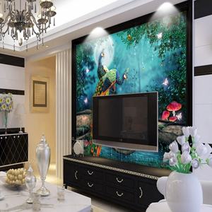 วอลล์เปเปอร์นกยูงป่าที่ยอดเยี่ยมวอลล์เปเปอร์อะนิเมะผ้าหนังนิ่มเซ็กซี่วอลล์เปเปอร์ผนัง<span class=keywords><strong>3d</strong></span> - Product Image 5