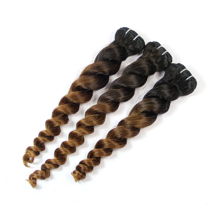 Wholesale price no shedding & soft natural hair bundle weave extension human virgin pure color light brown brazilian hair