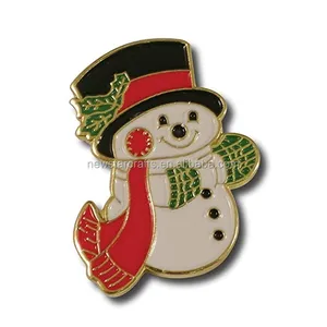 Custom metal christmas snowman design lapel pins