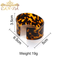 2023 Offre Spéciale forme ovale large longueur marron noir/blanc noir couleur main bracelet en acétate de tortue décoratif