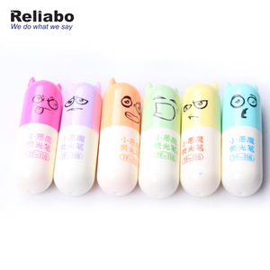 Reliabo escuela papelería personalizada Mini precioso cápsula forma <span class=keywords><strong>Highlighter</strong></span> plumas - Product Image 2