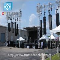 Aluminio 1ton sonido line array altavoz truss para la venta
