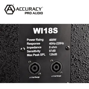 Точность Pro аудио WI18S 18 дюймовый сабвуфер 400 Вт приведенный в действие спикер Звуковая система PA Профессиональный пассивный rfid метки деревянный динамик