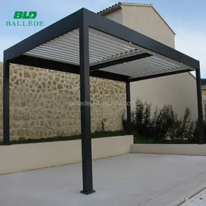 Extérieur en aluminium imperméable motorisé gazebo 2x4