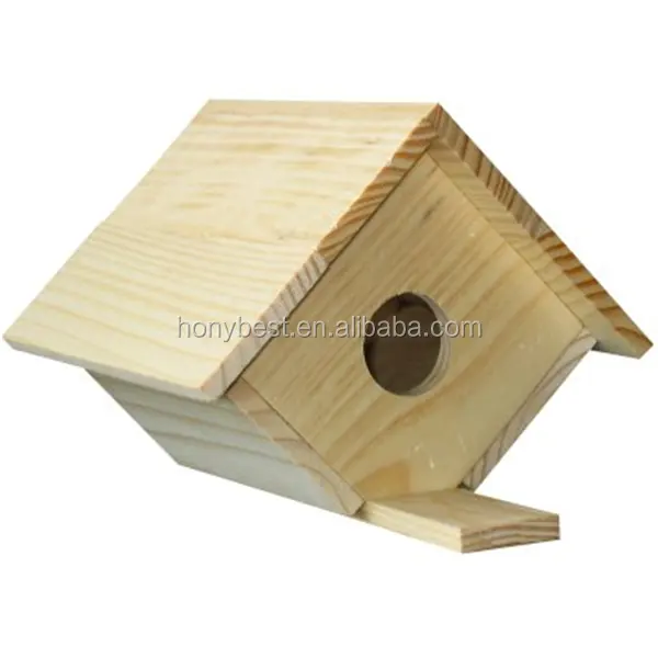 New Unfinished Wooden Bird House/Bird Feeders Wholesale Wood Bird Nest Cages Mass Custom Natural Insect Hotel And Bat House